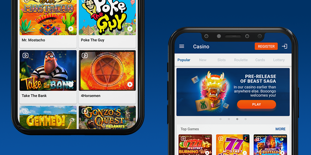 Casino games at mostbet app