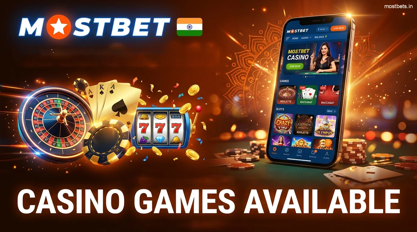 Play at Mostbet Casino via the mobile app—slots, roulette, and more