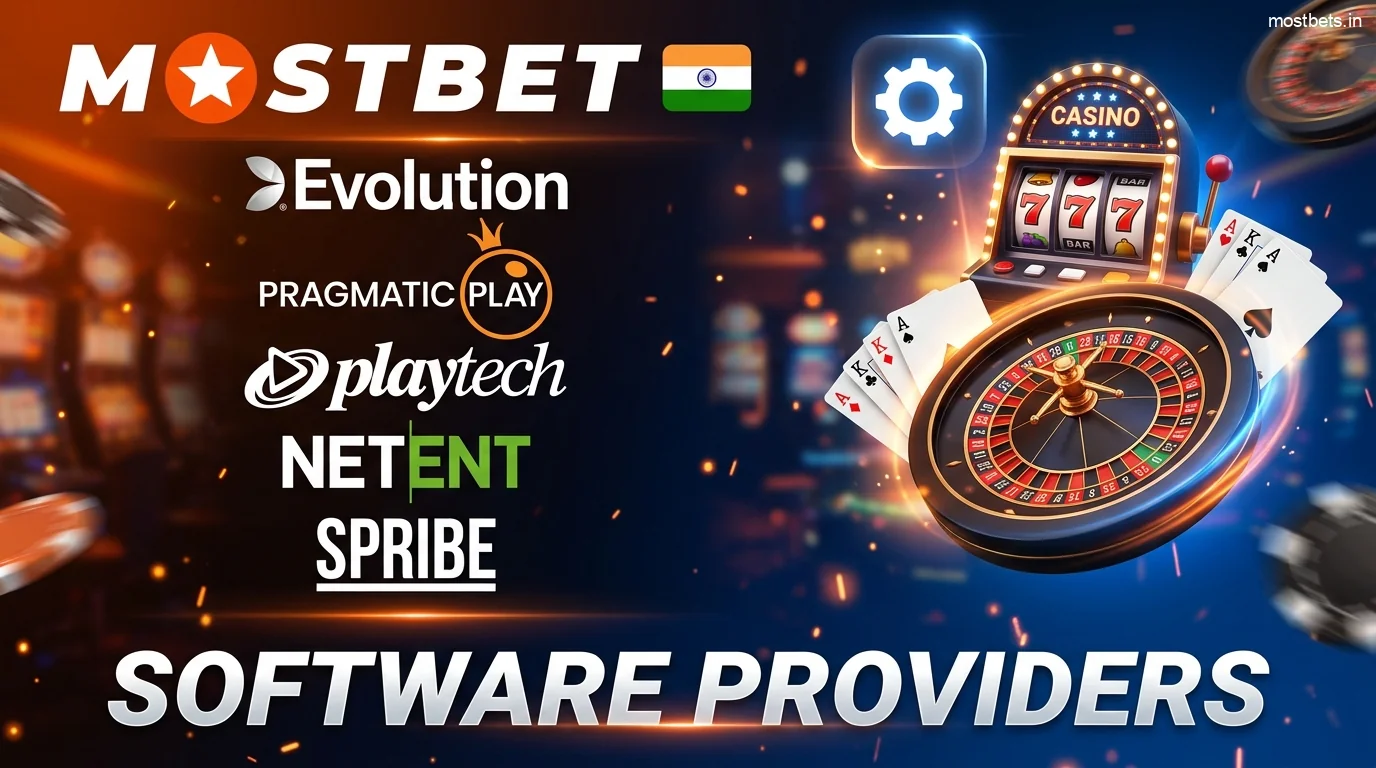 Popular software providers at Mostbet India online casino