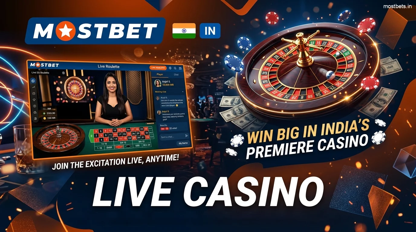 Play at the live casino online at Mostbet India