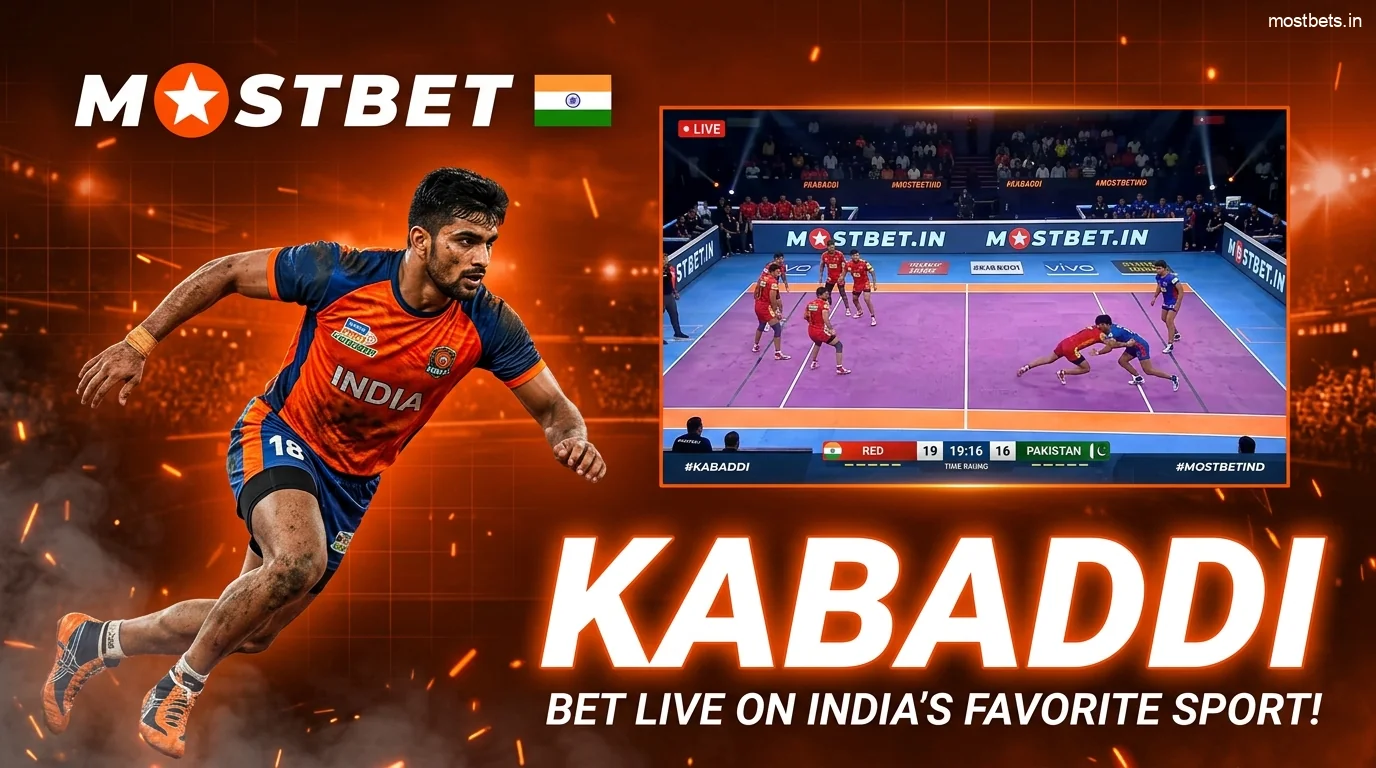 Place bets on Kabaddi matches on the Mostbet website
