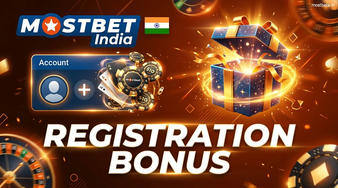 Get a sign-up bonus at Mostbet India